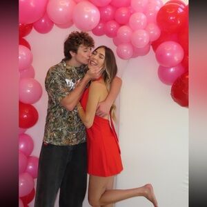 Lovers and Friends Nomi Mini Dress in Lipstick